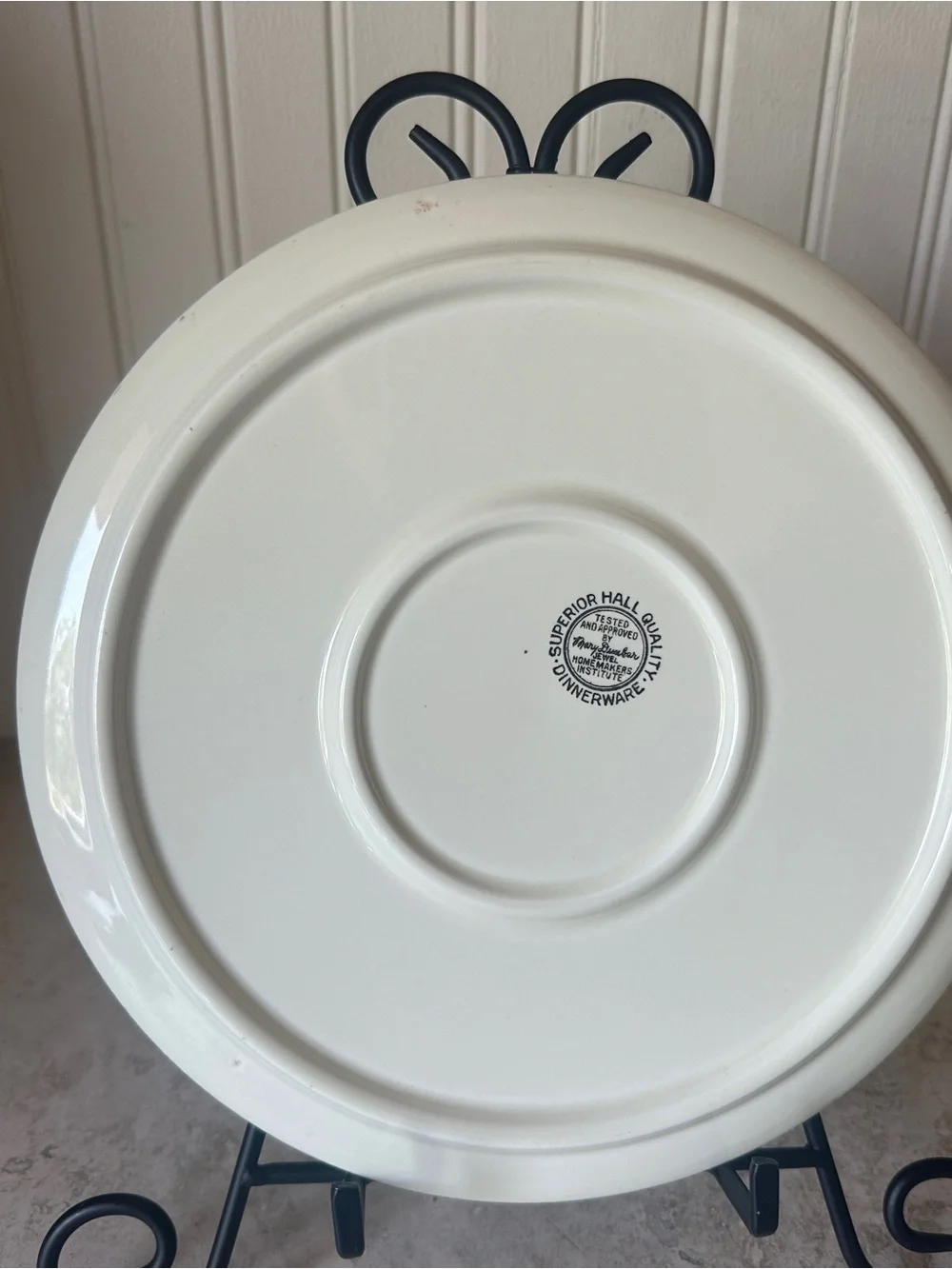 Vintage Superior Hall China Autumn Leaf Cake Plate Hot Plate Trivet 9.75” EUC